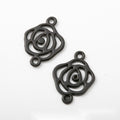 Black Floral And Leaf Connectors Metal Jewelry Making Pieces view 5
