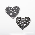 Black Heart Connector Three Openwork Metal Jewelry Link Designs view 6