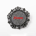 Eight Black Round Cabochon Pendant Tray Styles and Sizes view 10