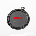 Eight Black Round Cabochon Pendant Tray Styles and Sizes view 11
