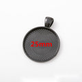 Eight Black Round Cabochon Pendant Tray Styles and Sizes view 6