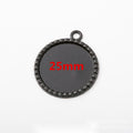 Eight Black Round Cabochon Pendant Tray Styles and Sizes view 9