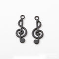 Music Note and Guitar Black Metal Charms in Three Designs view 5
