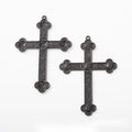 Assorted Black Cross Metal Pendant Charms in 8 Distinct Finishes view 7