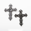 Assorted Black Cross Metal Pendant Charms in 8 Distinct Finishes view 6