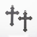 Assorted Black Cross Metal Pendant Charms in 8 Distinct Finishes view 9
