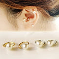 Elegant Korean Faux Pearl Alloy U-Shaped No Piercing Ear Cuff Invisible Cartilage Clip Stud Earrings view 1