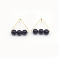 Elegant Triangle Alloy Faux Pearl Drop Stud Earrings For Women Creative Geometric Fashion Earrings view 5