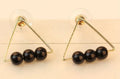 Elegant Triangle Alloy Faux Pearl Drop Stud Earrings For Women Creative Geometric Fashion Earrings view 3