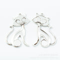 Zinc Alloy Cat Charm Pendant No.551848 for DIY Necklace Bracelet Jewelry Making view 2