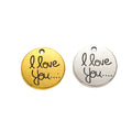 Zinc Alloy Round Word Tag Charm Pendant No.667179 for DIY Necklace Bracelet Jewelry Making view 4