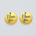 Zinc Alloy Round Word Tag Charm Pendant No.667179 for DIY Necklace Bracelet Jewelry Making view 2