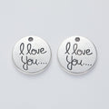 Zinc Alloy Round Word Tag Charm Pendant No.667179 for DIY Necklace Bracelet Jewelry Making view 3