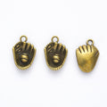 Zinc Alloy Baseball Glove Charm Pendant for DIY Necklace Bracelet Jewelry Making view 2
