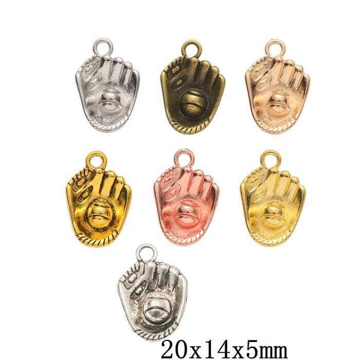 Zinc Alloy Baseball Glove Charm Pendant for DIY Necklace Bracelet Jewelry Making