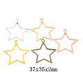 Zinc Alloy Five Point Star Charm Pendant No.644514 for DIY Necklace Bracelet Jewelry Making view 1