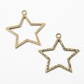 Zinc Alloy Five Point Star Charm Pendant No.644514 for DIY Necklace Bracelet Jewelry Making view 2