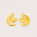 Zinc Alloy Heart Moon Charm Pendant for DIY Necklace Bracelet Jewelry Making view 4