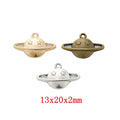 Zinc Alloy Planet Charm Pendant No.213629 for DIY Necklace Bracelet Jewelry Making view 1