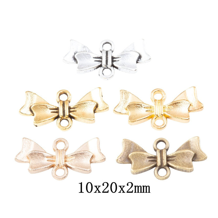 Zinc Alloy Bow Charm Pendant No.564196 for DIY Necklace Bracelet Jewelry Making
