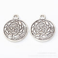 Gold Zinc Alloy Round Tag Charm Pendant for DIY Necklace Bracelet Jewelry Making view 5