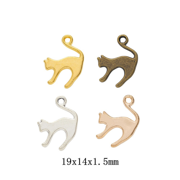 Zinc Alloy Cat Charm Pendant No.299412 for DIY Necklace Bracelet Jewelry Making