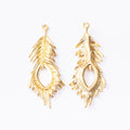 Zinc Alloy Feather Charm Pendant for DIY Necklace Bracelet Jewelry Making view 4