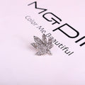Korean Fashion Full Rhinestone Maple Leaf Crystal Brooch Pin Corsage For Accessories view 5