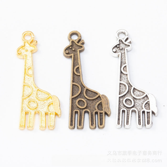 Zinc Alloy Giraffe Charm Pendant No.842916 for DIY Necklace Bracelet Jewelry Making