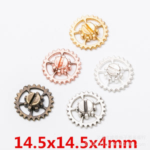 Zinc Alloy Gear Charm Pendant No.538900 for DIY Necklace Bracelet Jewelry Making