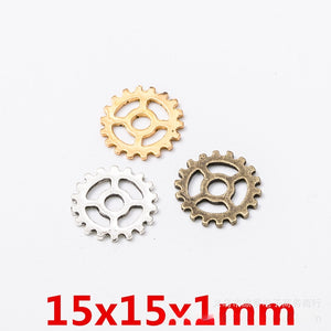 Zinc Alloy Gear Charm Pendant No.681224 for DIY Necklace Bracelet Jewelry Making