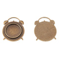 20mm Zinc Alloy Round Clock Bezel Charm Pendant for DIY Necklace Bracelet Jewelry Making view 3