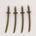 Zinc Alloy Samurai Sword Charm Pendant for DIY Necklace Bracelet Jewelry Making view 2