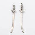 Zinc Alloy Samurai Sword Charm Pendant for DIY Necklace Bracelet Jewelry Making view 3