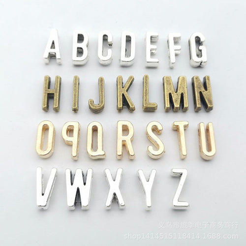 Zinc Alloy Letter A-Z Charm Pendant No.618086 for DIY Necklace Bracelet Jewelry Making