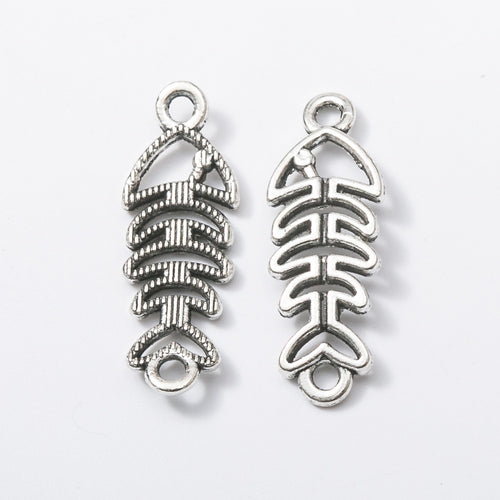 Zinc Alloy Fishbone Jewelry Findings Accessories for DIY Jewelry Making