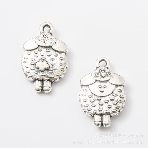 Zinc Alloy Sheep Charm Pendant No.526584 for DIY Necklace Bracelet Jewelry Making