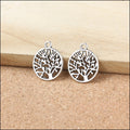 Zinc Alloy Tree Of Life Charm Pendant No.568597 for DIY Necklace Bracelet Jewelry Making view 4