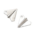 Zinc Alloy Paper Airplane Charm Pendant for DIY Necklace Bracelet Jewelry Making view 3