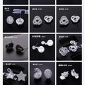 Korean Butterfly Zircon Rhinestone Clip On Studs No Piercing Elegant Sparkle Fashion Earrings view 1