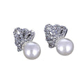Korean Butterfly Zircon Rhinestone Clip On Studs No Piercing Elegant Sparkle Fashion Earrings view 5