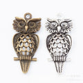 Zinc Alloy Owl Charm Pendant No.349885 for DIY Necklace Bracelet Jewelry Making view 1