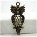 Zinc Alloy Owl Charm Pendant No.349885 for DIY Necklace Bracelet Jewelry Making view 4