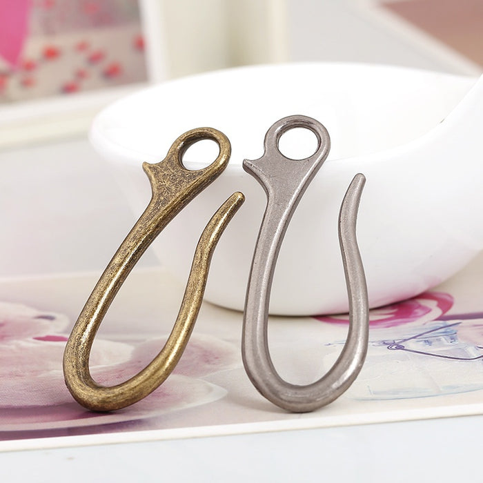 65x22mm Antique Silver Zinc Alloy Fish Hook Charm Pendant for DIY Necklace Bracelet Jewelry Making
