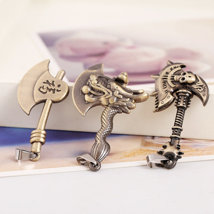 DIY Alloy Axe Necklace Pendant Tool Charm Direct Jewelry Accessory Supply