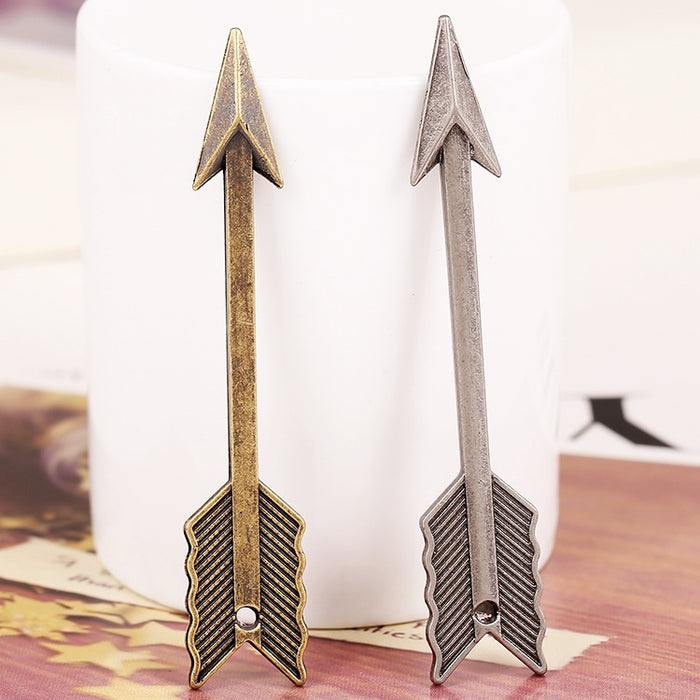 DIY Korean Style Alloy Arrow Necklace Connector 80x10mm Handmade Jewelry Supply