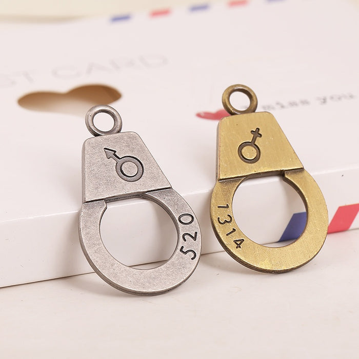 DIY Vintage Style Alloy Necklace Pendant Charm For Handmade Jewelry Supplies 45mm x 26mm