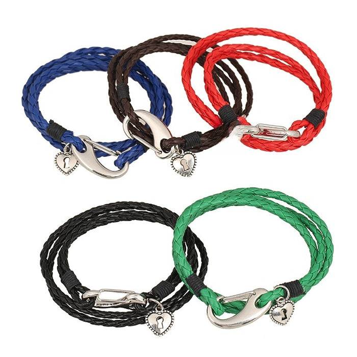 Punk Direct Vintage Braided Leather Bracelet Korean Fashion Simple Personality Wristband