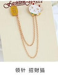 Korean Cute Enamel Brooch Pin Set With Mount Fuji Planet Fried Egg Lucky Cat And Cloud Themes view 3