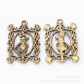 Zinc Alloy Rabbit Frame Charm Pendant for DIY Necklace Bracelet Jewelry Making view 2
